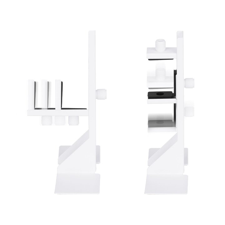Soporte Para Vga Universal Abysm Ab451001 Blanco Metalico Regulable Base Con Adhesivo