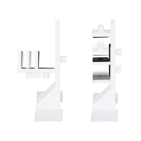 Soporte Para Vga Universal Abysm Ab451001 Blanco Metalico Regulable Base Con Adhesivo