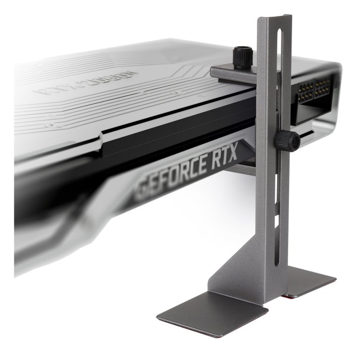 Soporte Para Vga Universal Abysm Ab451001 Negro Metalico Regulable Base Con Adhesivo