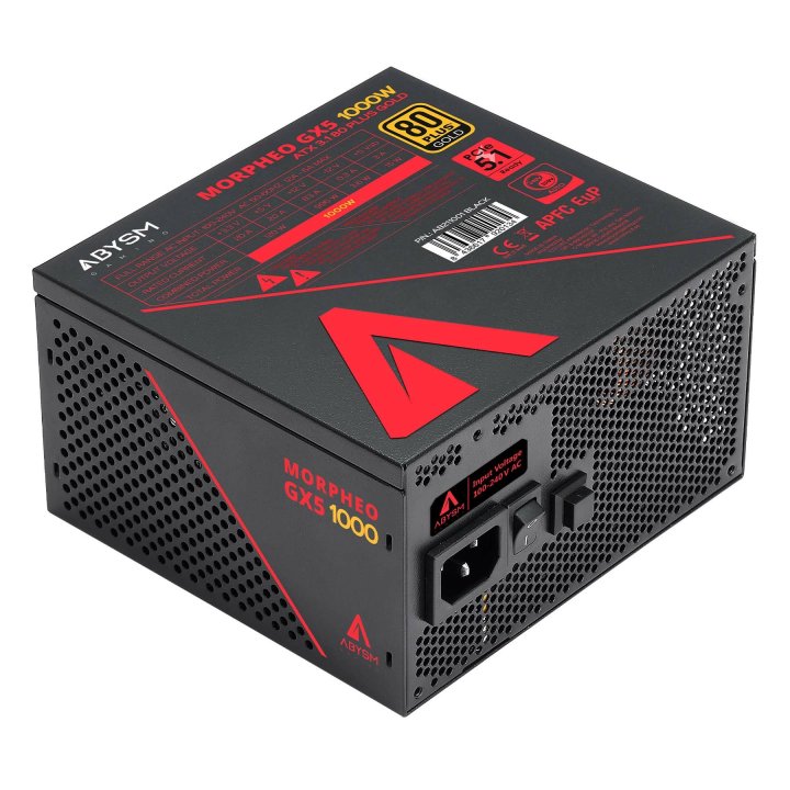 Fuente De Alimentación Modular Abysm 1000w Morpheo Gx5 Atx 3.1 80 Plus Gold Negro