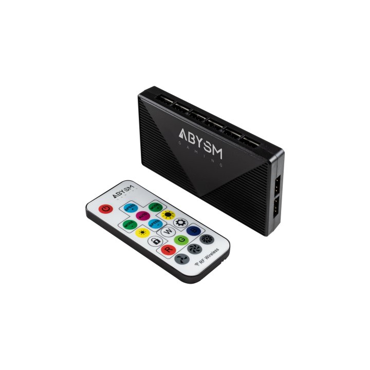 Kit 5xventilador Interno Abysm Arclight Argb White 120mm Mando A Distancia Y Controlador
