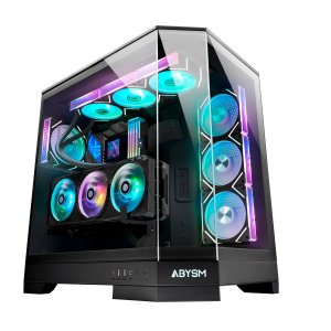 Caja E-atx Torre Danube Sava H600 10x2.5” Usb-c Gpu Max 470mm Color Negro