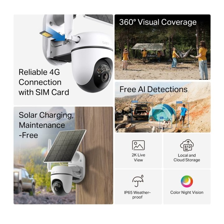 Camara Ip Exterior 4g Lte Tp-link Tapo C615g...