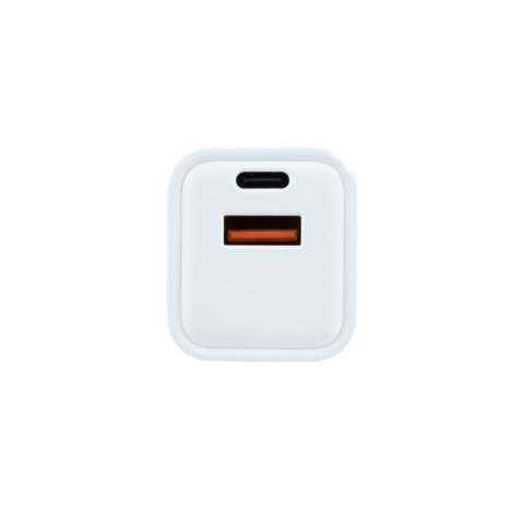 Cargador De Pared Coolbox Coo-cup-20ca 20w Gan 1xusb-c Pd 1xusb-a Color Blanco
