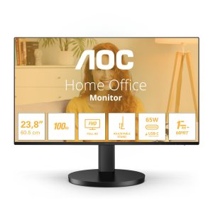 Monitor 24" Usb-c Hdmi Aoc 24b3cf2 Wled Fhd 1ms 120hz 2x2w Hub Usb Vesa 100x100 Negro