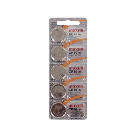 Pilas Cr2016 Maxell Cr2016-b5 Gd 3v Blister 5 Unidad (ecotasas Incluidas)