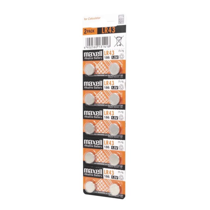 Pilas Lr43 Maxell Lr0043-b10 1.5v Blister 10 Unidades (ecotasas Incluidas)