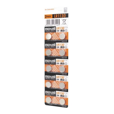 Pilas Lr1130 Maxell Lr1130-b10 1.5v Blister 10 Unidades (ecotasas Incluidas)