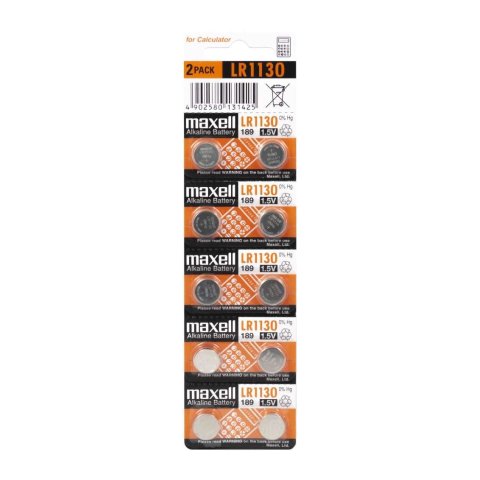 Pilas Lr1130 Maxell Lr1130-b10 1.5v Blister 10 Unidades (ecotasas Incluidas)
