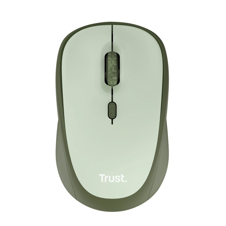 Mouse Trust Wireless Yvi+ Eco Verde 1600dpi Ajustable 4 Botones