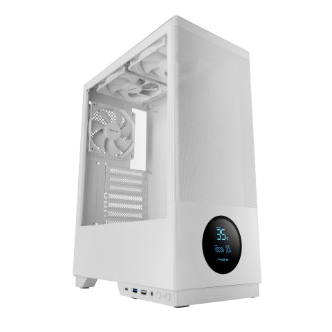 Caja Atx Semitorre 2sagitta20 Gpu Max 332mm 1x3.5 2x2.5 Blanco Pantalla Digital Edicion 20 Aniversario