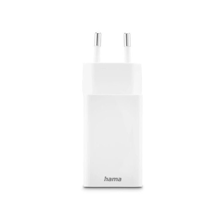 Cargador De Pared Hama 45w 1xusb-c Pd 1xusb-a Minicargador Color Blanco