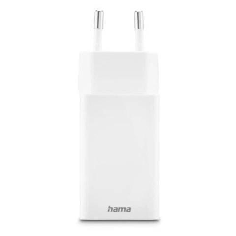 Cargador De Pared Hama 45w 1xusb-c Pd 1xusb-a Minicargador Color Blanco
