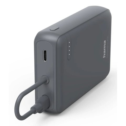 Powerbank Hama Power Pack 10000 Mah 2xusb-c Indicador De Carga Cable Integrado Antracita