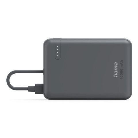 Powerbank Hama Power Pack 10000 Mah 2xusb-c Indicador De Carga Cable Integrado Antracita