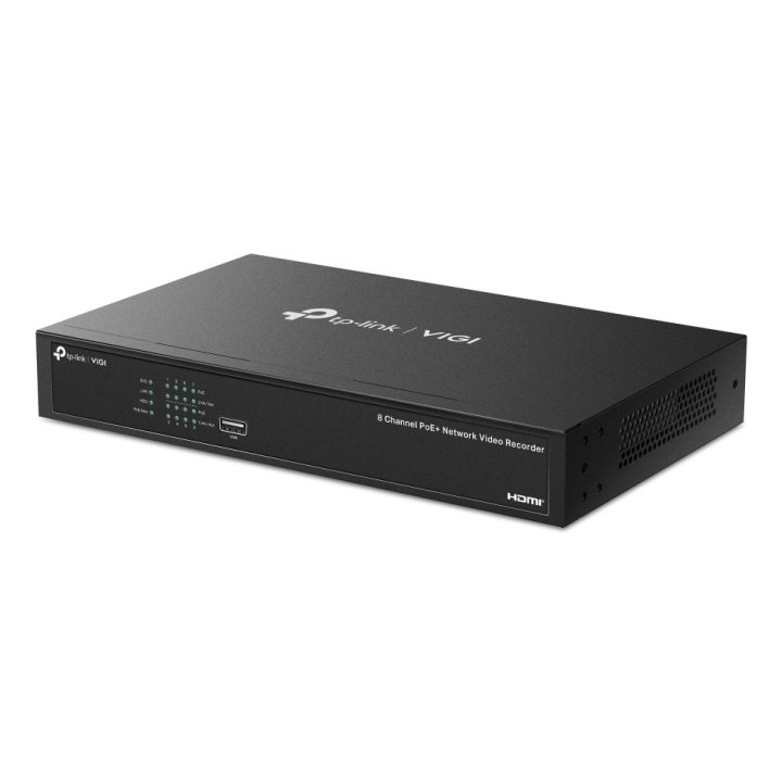 Grabador De Video Tp-link Vigi Nvr1008h-8p 8 Canales 16mp 8xrj45 Poe+ 53w Hdmi 4k H.265+ Sata 2xusb