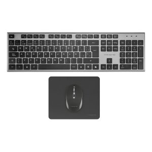 Teclado Mouse Y Alfombrilla Wireless Tacens Zenith Low Profile Tecla Copilot 3200dpi Color Negro