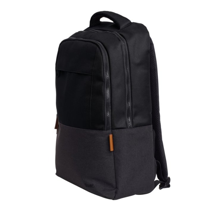 Mochila Trust Lisboa Color Negro Para Portatiles Hasta 16" 3 Compartimientos 23l