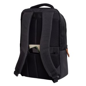 Mochila Trust Lisboa Color Negro Para Portatiles Hasta 16" 3 Compartimientos 23l 2