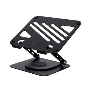Soporte De Portatil Trust Zeff Metalico Color Negro Plegable Giratorio Hasta 16" 10kg
