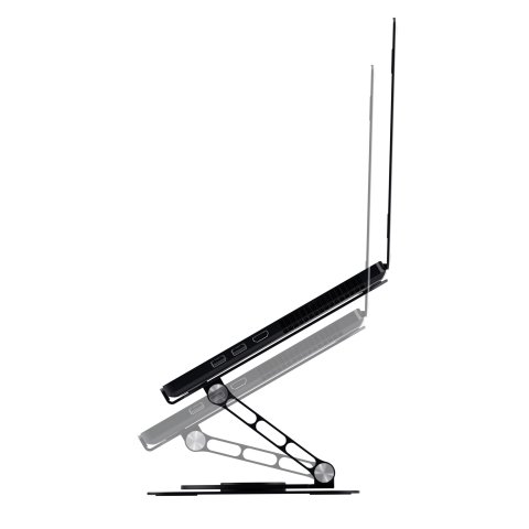 Soporte De Portatil Trust Zeff Metalico Color Negro Plegable Giratorio Hasta 16" 10kg