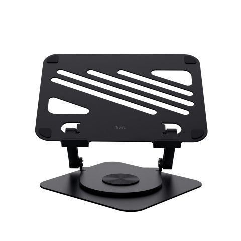 Soporte De Portatil Trust Zeff Metalico Color Negro Plegable Giratorio Hasta 16" 10kg