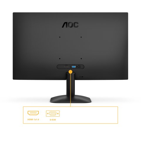 Monitor 24" Hdmi Vga Aoc 24b31h Ips Fhd 1ms 120hz Vesa 100x100 Negro
