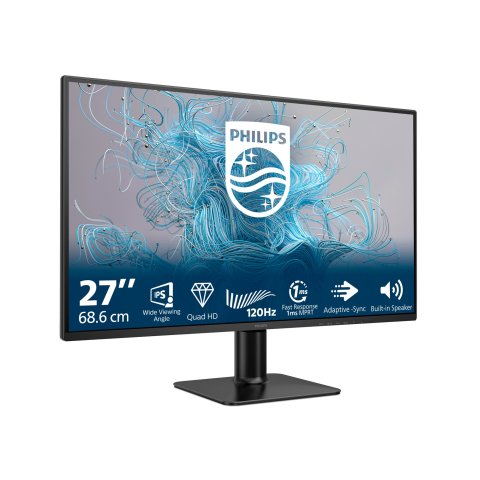 Monitor 27" Dp Hdmi Philips 27e2n2500 00 Ips Qhd 2560x1440 120hz 1ms Vesa 100x100 Negro
