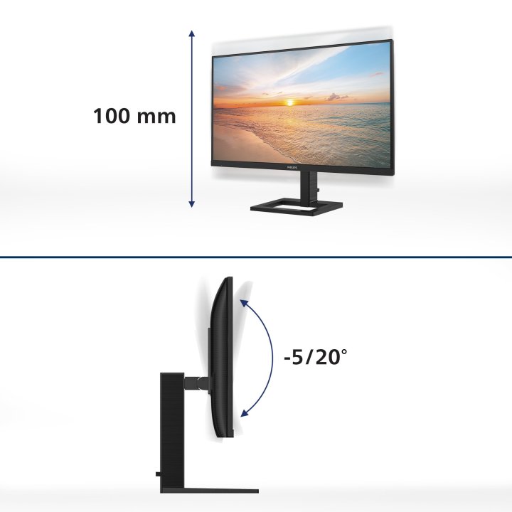 Monitor 27" Dp Hdmi Philips 27e1n1800ae 00 Ips Uhd 3840 X 2160 60hz 4ms Vesa 100x100 2x2w Negro