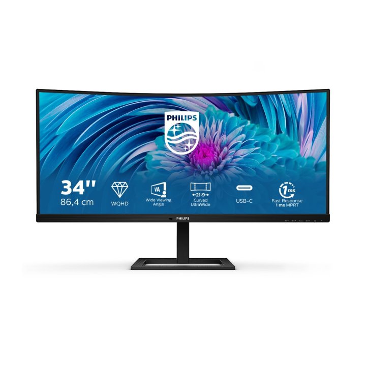 Monitor 27" Usb-c Dp Hdmi Philips 346e2cuae 00 Va Wqhd 3440x1440 100hz 4ms Vesa 100x100 2x5w Negro