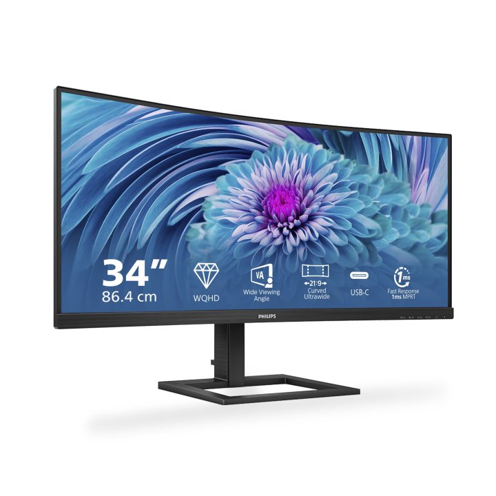 Monitor 27" Usb-c Dp Hdmi Philips 346e2cuae 00 Va Wqhd 3440x1440 100hz 4ms Vesa 100x100 2x5w Negro