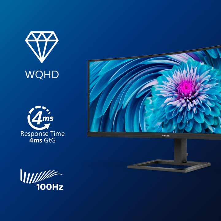 Monitor 27" Usb-c Dp Hdmi Philips 346e2cuae 00 Va Wqhd 3440x1440 100hz 4ms Vesa 100x100 2x5w Negro
