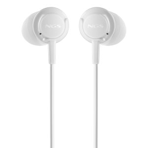 Auricular Intrauditivo Ngs Cross Flip Blanco Jack 3.5mm Microfono Cable 120cm Controles