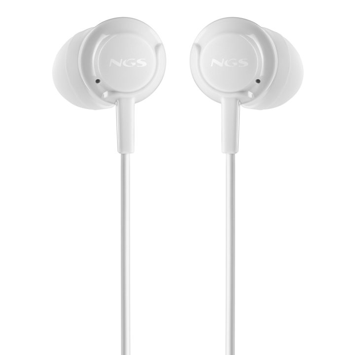 Auricular Intrauditivo Ngs Cross Flip Blanco Jack 3.5mm Microfono Cable 120cm Controles