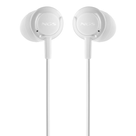 Auricular Intrauditivo Ngs Cross Flip Blanco Jack 3.5mm Microfono Cable 120cm Controles