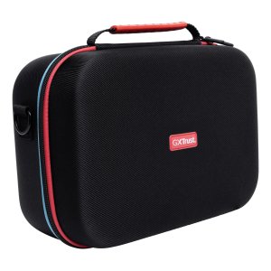 Estuche Rigido Para Nintendo Switch Trust Gxt 1247 Xxl Consola Docking Mando Pro Cargador Y Pad Color Negro
