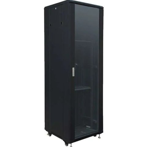 Armario De Suelo 19" 42u 60x100 Puerta De Cristal Trasera De Chapa Cerradura