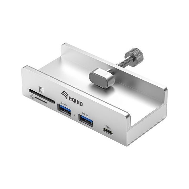 Hub Usb-c Equip 128968 A 2xusb-a 1xusb-c 1xsd 1xtf Clip Ajustable