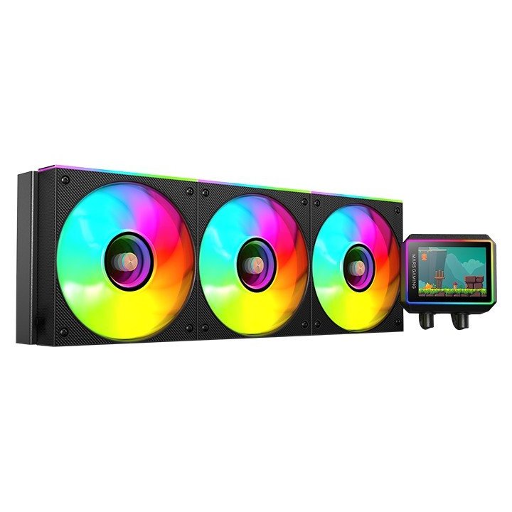 Sistema De Refrigeracion Liquida Mars Gaming Mlvisionii360 Negro 3x120mm Argb Tpd 600w Pantalla Lcd  Para Procesadores Intel 