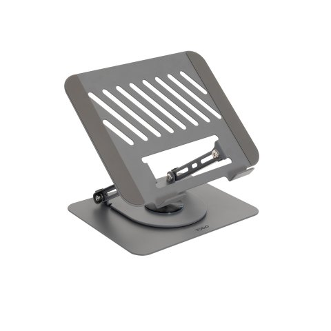 Soporte De Portatil Tooq Ph-dafne-g Elevador Rotacion 360º De 11" A 17" Pleable Gris Oscuro