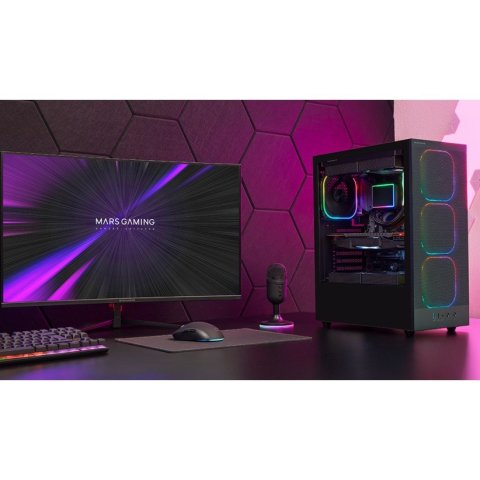 Caja Atx Mars Gaming Mcnebula Lateral Cristal...