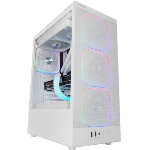 Caja Atx Mars Gaming Mcnebulaw Lateral Cristal Templado Frontal Mesh Gpu 302mm Blanco