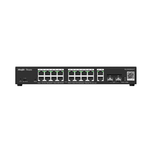 Switch Gestionable L2 Ruijie Rg-es220gs-p 20p 18xrj45 Gb 2xsfp Ge 16xpoe 250w Gestion En La Nube