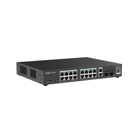 Switch Gestionable L2 Ruijie Rg-es220gs-p 20p 18xrj45 Gb 2xsfp Ge 16xpoe 250w Gestion En La Nube