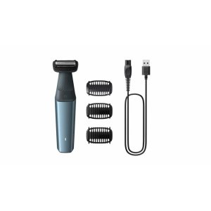 Afeitadora Corporal Philips Serie 3 Bg3027 05 Impermeable Inalambrica Recortador Ajustable Recargable Negro Azul 2