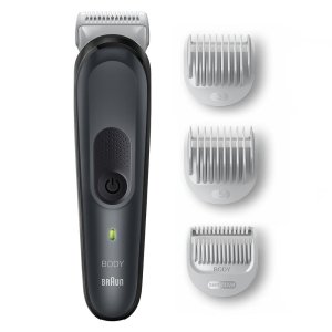 Afeitadora Corporal Braun Bg3350 Inalambrica Corte 0.5-5mm 3 Peines Fijos Recargable