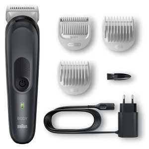 Afeitadora Corporal Braun Bg3350 Inalambrica Corte 0.5-5mm 3 Peines Fijos Recargable 2