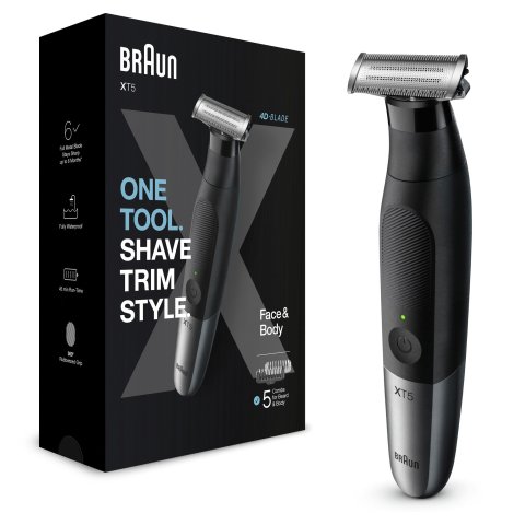 Afeitadora Braun Xt-5100 Para Cara Y Cuerpo 5 Peines Recargable Bolsa