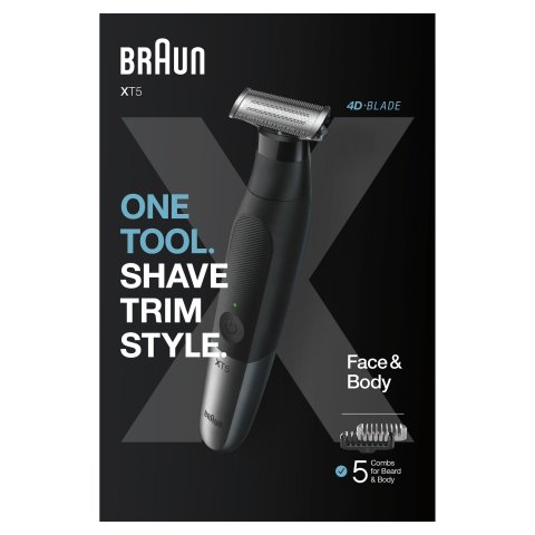 Afeitadora Braun Xt-5100 Para Cara Y Cuerpo 5 Peines Recargable Bolsa