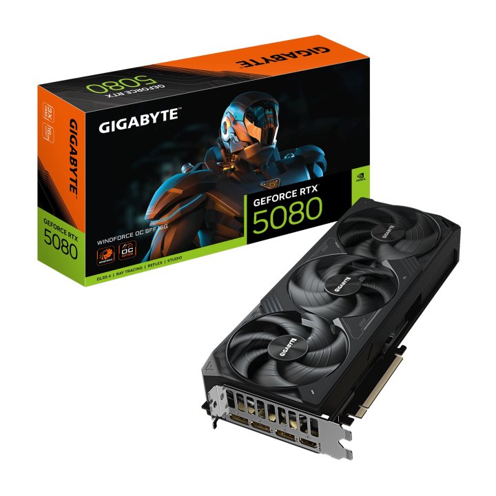 Vga Gigabyte Geforce Rtx 5080 Windforce Oc Sff 16gb Gddr7 3xdp 1xhdmi 2670mhz Cuda 10752 256bit 